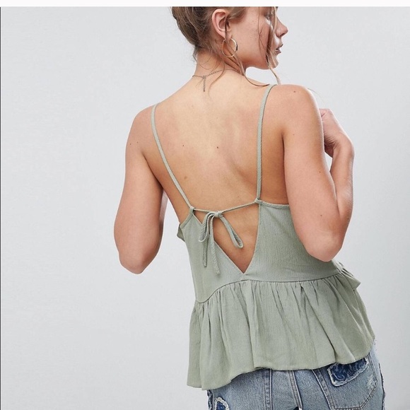 ASOS Ruffle Cami in Crinkle - Picture 2 of 4